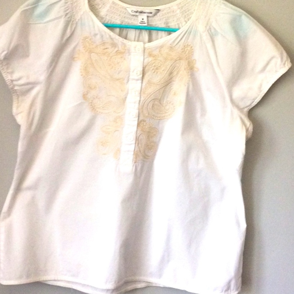 Adorable white summer blouse
